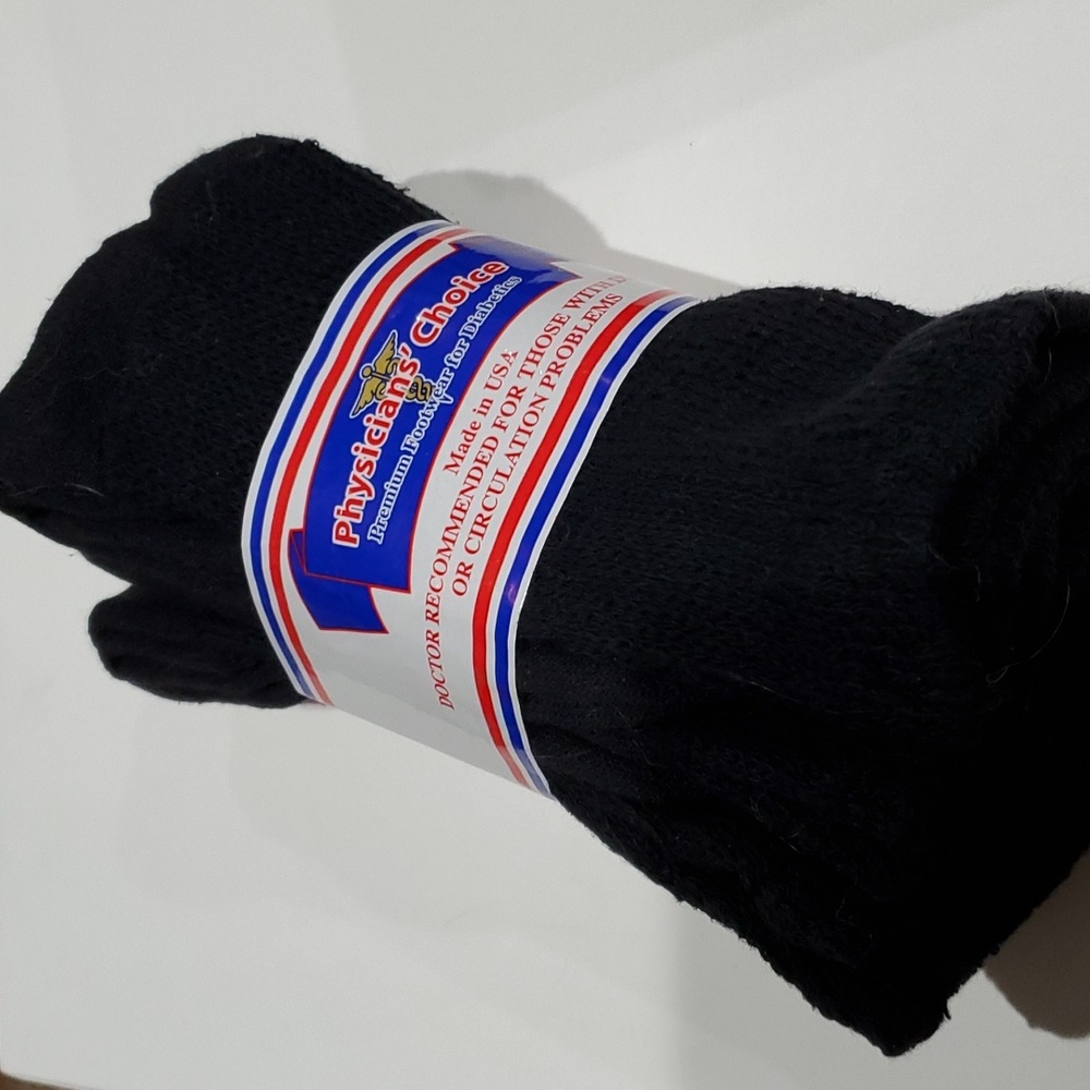 Physicians' Choice Diabetic Socks Unisex 3 pair Crew Socks Size 9 - 11